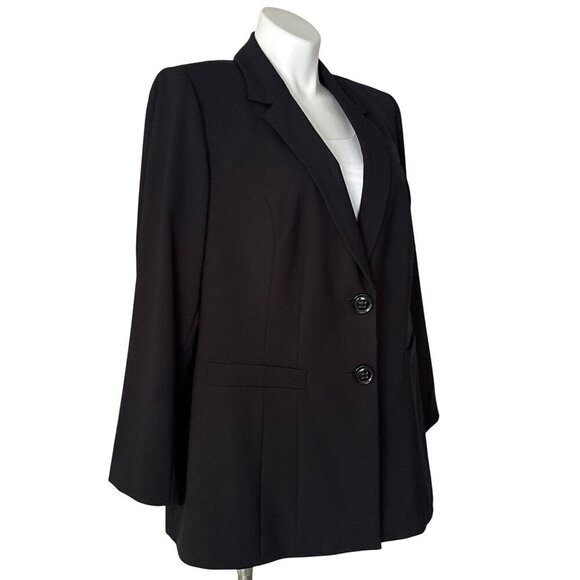 Lane Bryant NWT $80 Single Breasted Black Blazer, Long Sleeves Women's Size 24 - Picture 2 of 8